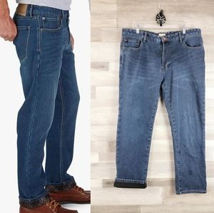 Weatherproof Vintage Men's Regular Fit Fleeced Lined Jeans Size 40×32